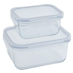 2 boîtes de conservation en verre 640 ml et 1500 ml^Gifi Hot