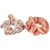 Gifi 2 chouchous orange uni/imprimé fleurs