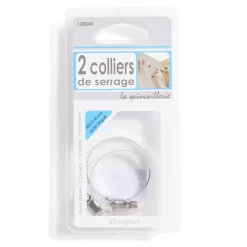 Online Gifi 2 colliers de serrage acier zingué - Ø25 à 40 mm