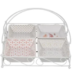 4 coupelles avec support blanc^Gifi Clearance