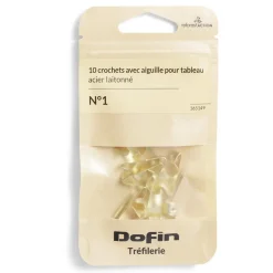 Online Gifi 10 crochets à tableau avec aiguille acier laitonné - N°1