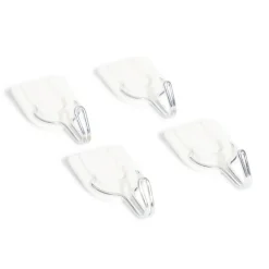 Gifi 4 crochets adhésifs en plastique avec pointe métal - 30x25 mm