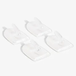 Outlet Gifi 4 crochets adhésifs en plastique transparent - 25x35 mm