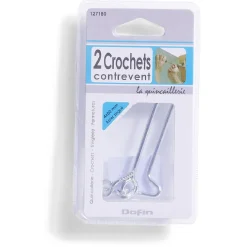 Outlet Gifi 2 crochets contrevent acier zingué - 2x80 mm