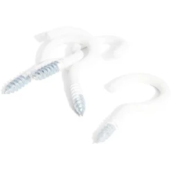 Best Gifi 8 crochets ouverts en acier plastifié blanc - 4x30 mm