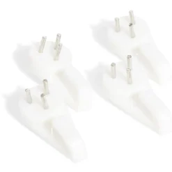 Discount Gifi 4 crochets pour béton plastique blanc - 30 mm