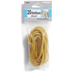 Outlet Gifi 20 élastiques en caoutchouc marron Ø6 cm
