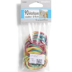 Discount Gifi 20 élastiques en caoutchouc coloré Ø6 cm