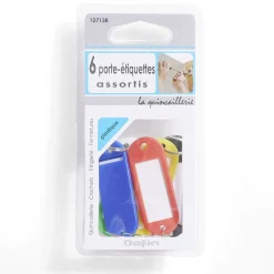 Outlet Gifi 6 porte-étiquettes en plastique coloré