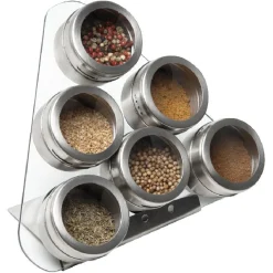 6 pots à épices avec support aimanté^Gifi