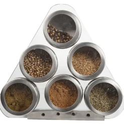 6 pots à épices avec support aimanté^Gifi