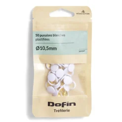 Clearance Gifi 50 punaises blanches plastifiées Ø10,5 mm