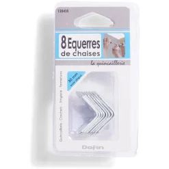 Gifi 8 équerres de chaise acier zingué - 30x2 mm