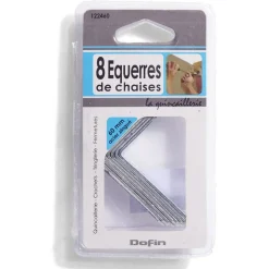 Hot Gifi 8 équerres de chaise acier zingué - 60x2 mm