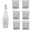 6 verres et 1 bouteille 1 L^Gifi Sale