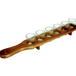 6 verres shooter sur support en bois^Gifi Hot