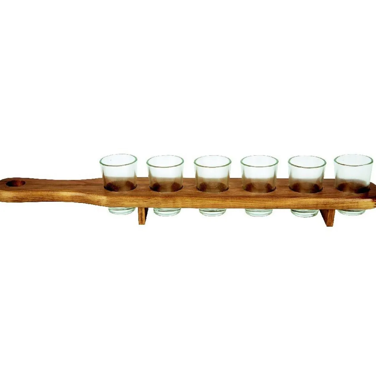 6 verres shooter sur support en bois^Gifi Hot