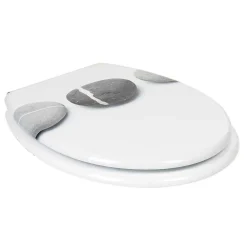 Clearance Gifi Abattant WC blanc design Zen galet