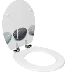Clearance Gifi Abattant WC blanc design Zen galet