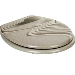 Hot Gifi Abattant WC blanc design Zen sable