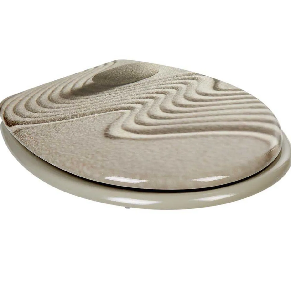 Hot Gifi Abattant WC blanc design Zen sable