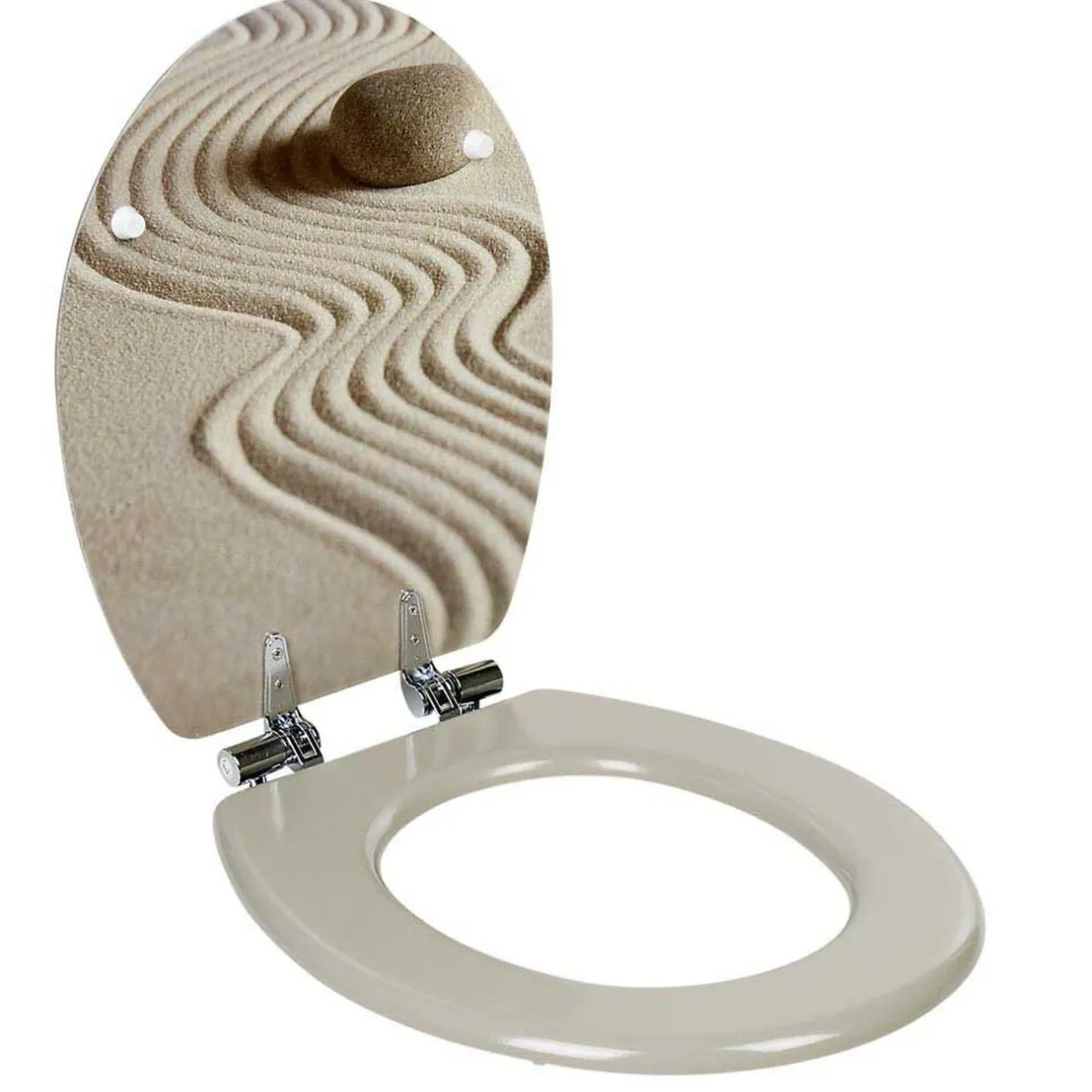 Hot Gifi Abattant WC blanc design Zen sable