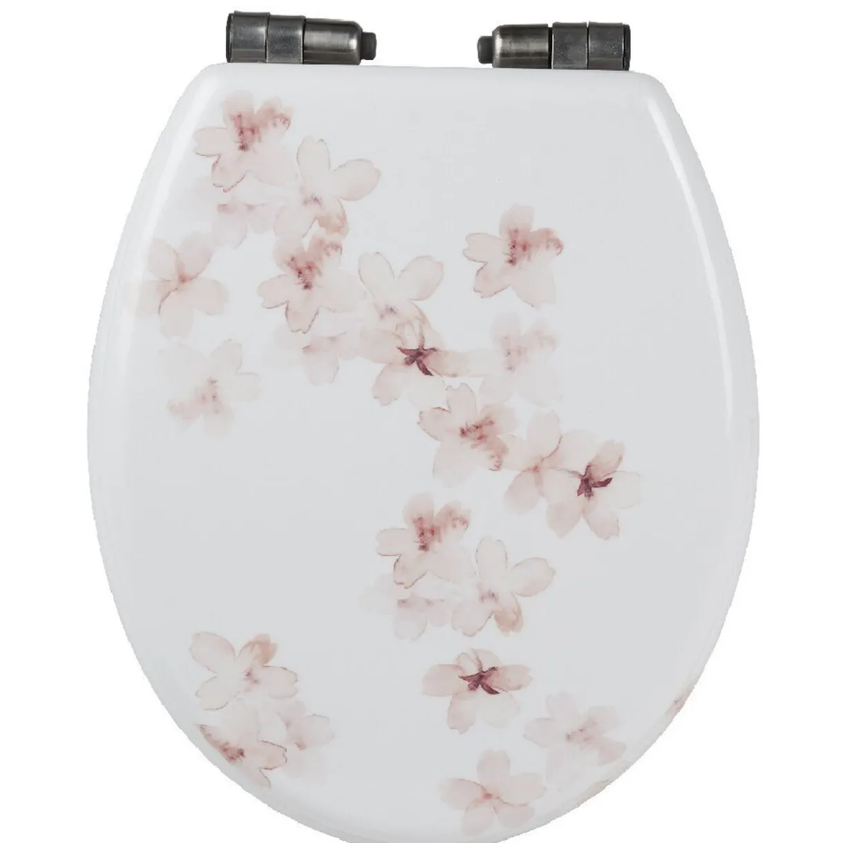 Sale Gifi Abattant WC blanc design fleurs de cerisier roses