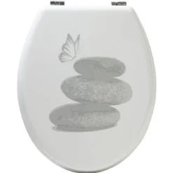 Outlet Gifi Abattant WC design galets