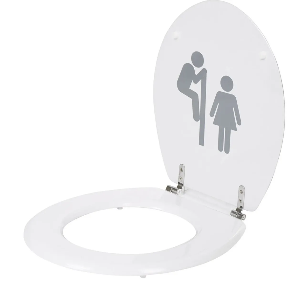 Gifi Abattant WC motif pictogramme fille et garçon humoristique