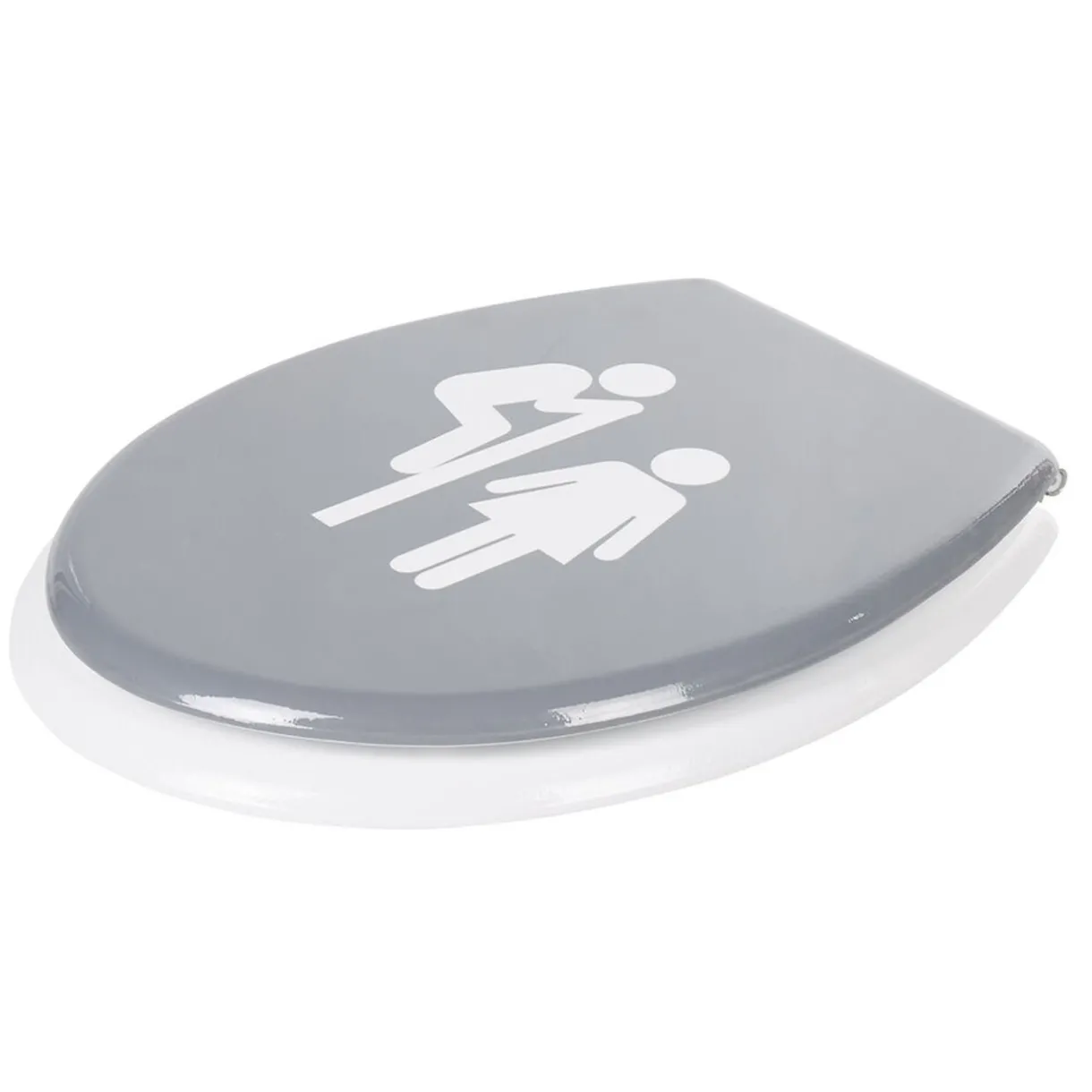 Gifi Abattant WC motif pictogramme fille et garçon humoristique