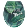 Online Gifi Abattant WC plastique 3D inscription Tropical Mood motif feuillage