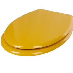 Gifi Abattant WC plastique uni jaune moutarde frein de chute