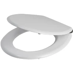 Discount Gifi Abattant WC universel bois blanc mat avec frein de chute