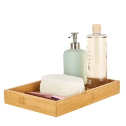 Hot Gifi Accessoire de salle de bain en bambou x 5