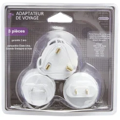 Gifi Adaptateur de voyage 3 pièces