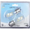 Discount Gifi Ampoule LED à filament G45 lumière chaude 4W x2