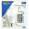 New Gifi Ampoule LED E27 A60 couleurs changeantes avec télécommande 806lms