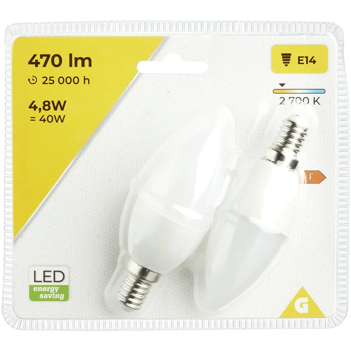 Hot Gifi Ampoule LED E14 C35 470lms x2