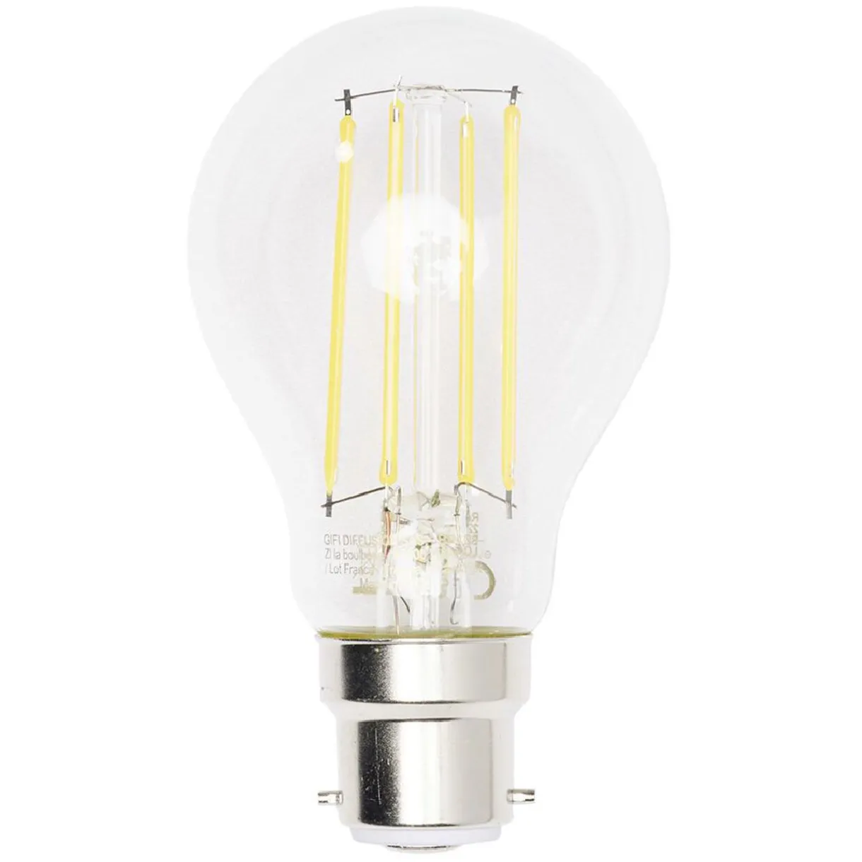Gifi Ampoule LED filament B22 A60 Homday lumière chaude 806lms x2