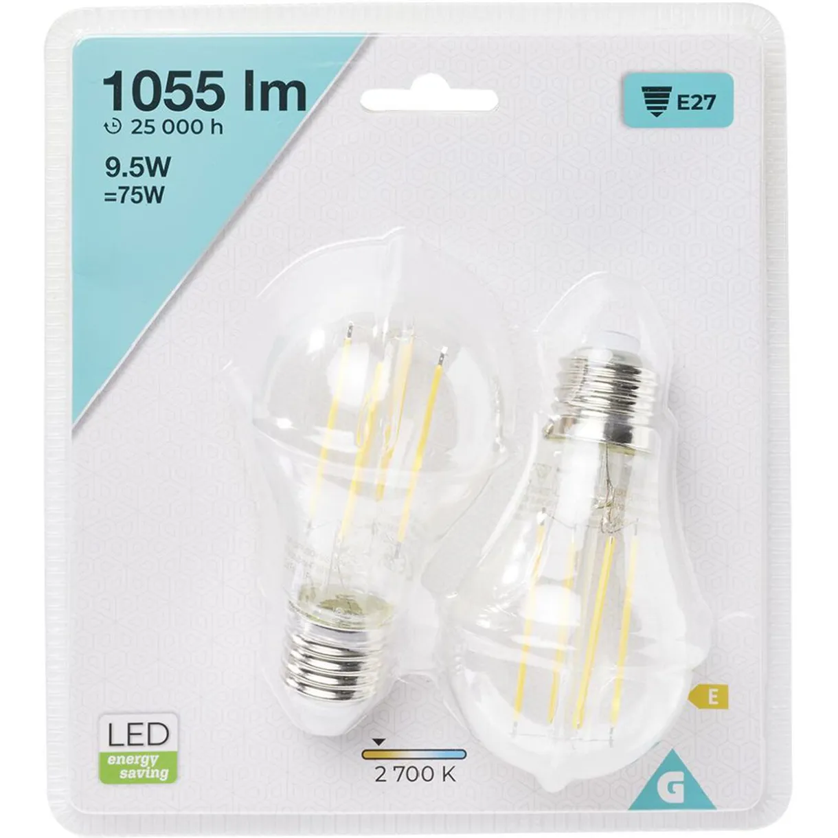 New Gifi Ampoule LED filament E27 A60 Homday lumière chaude 1055lms x2