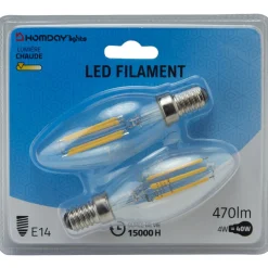 Best Gifi Ampoule LED filament Homday lumière chaude x2