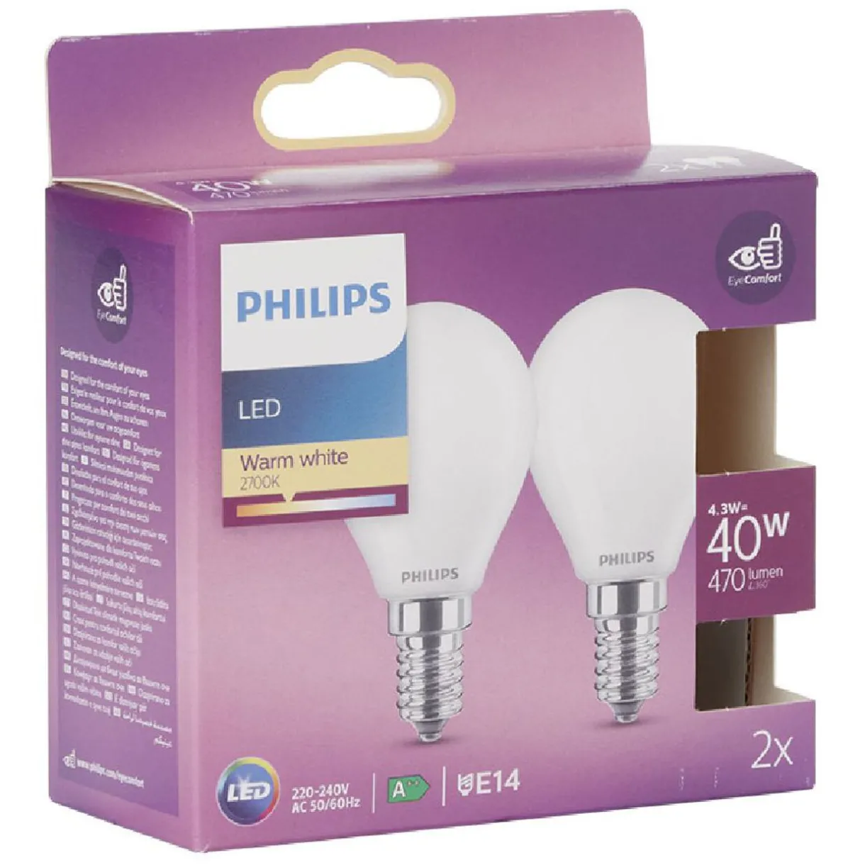 Sale Gifi Ampoule LED P45 E14 40W x2