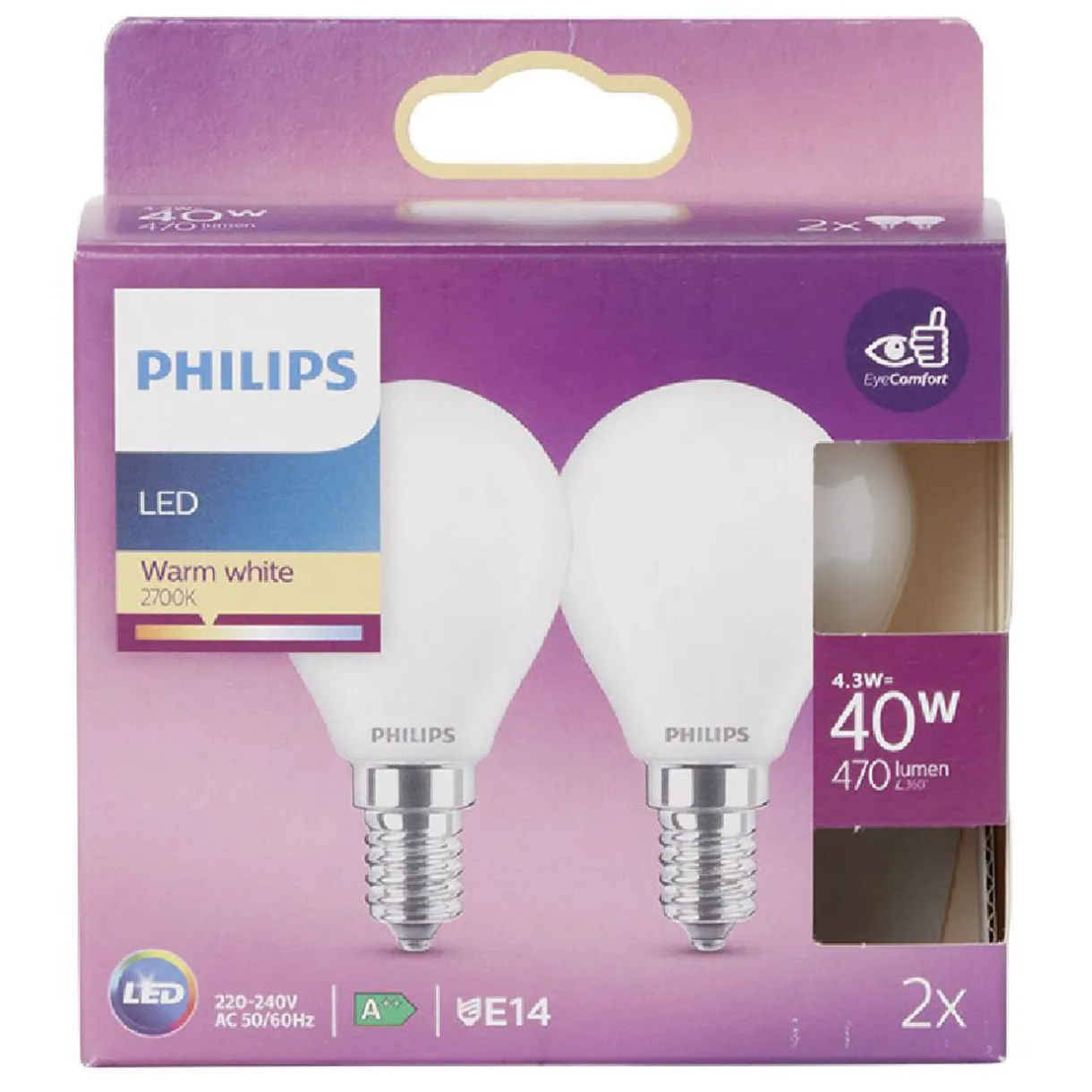 Sale Gifi Ampoule LED P45 E14 40W x2