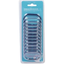 Gifi Anneau de douche gris transparent x12