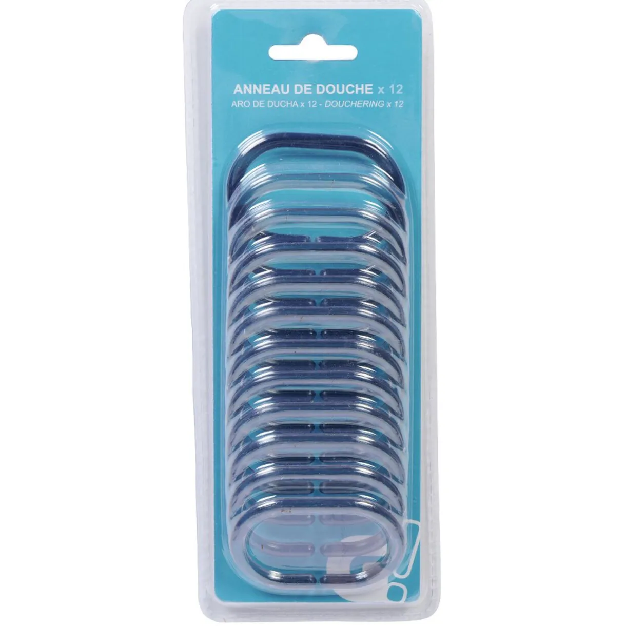 Gifi Anneau de douche gris transparent x12