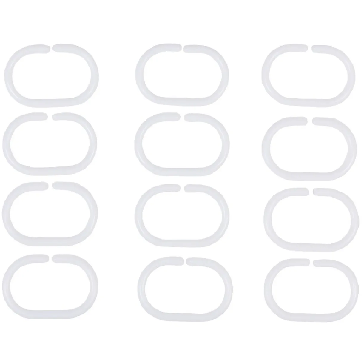 Gifi Anneau de douche gris transparent x12