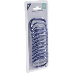 Gifi Anneau de douche plastique bleu x12