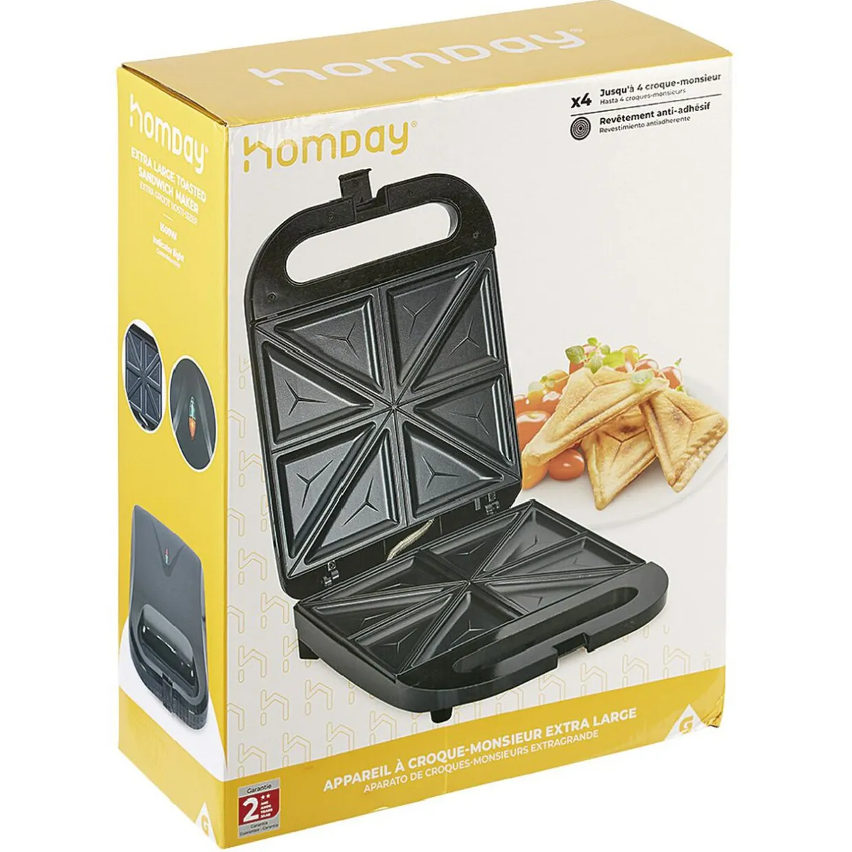 Appareil à croque monsieur extra large^Gifi Outlet