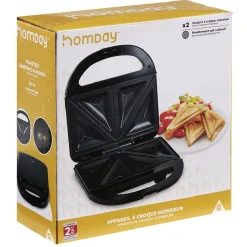 Appareil à croque monsieur Homday 750W^Gifi Discount