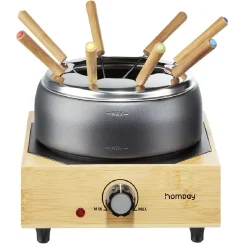 Appareil à fondue sur socle en bambou 800W^Gifi Sale